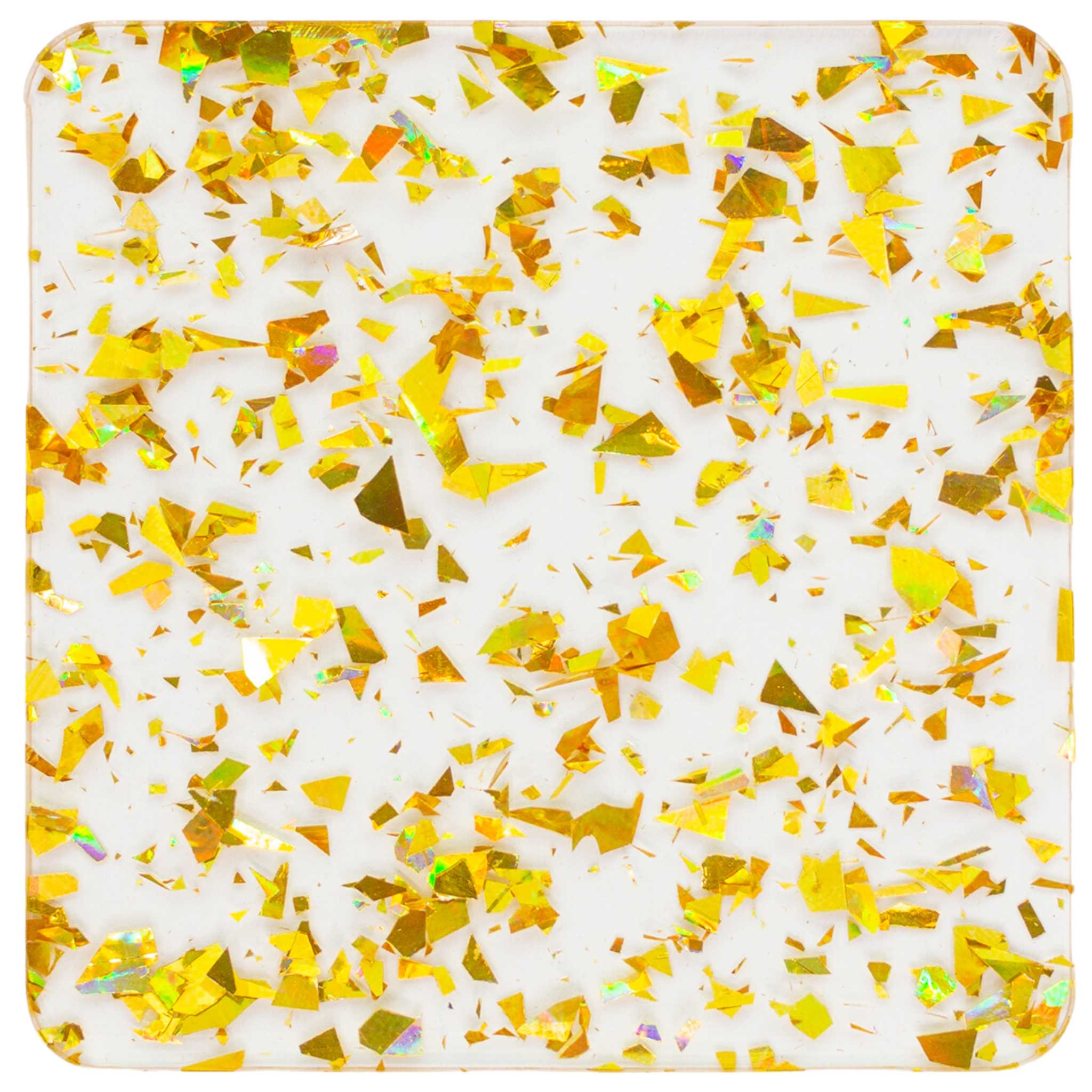 1/8" Gold Holographic Flake Acrylic Sheet
