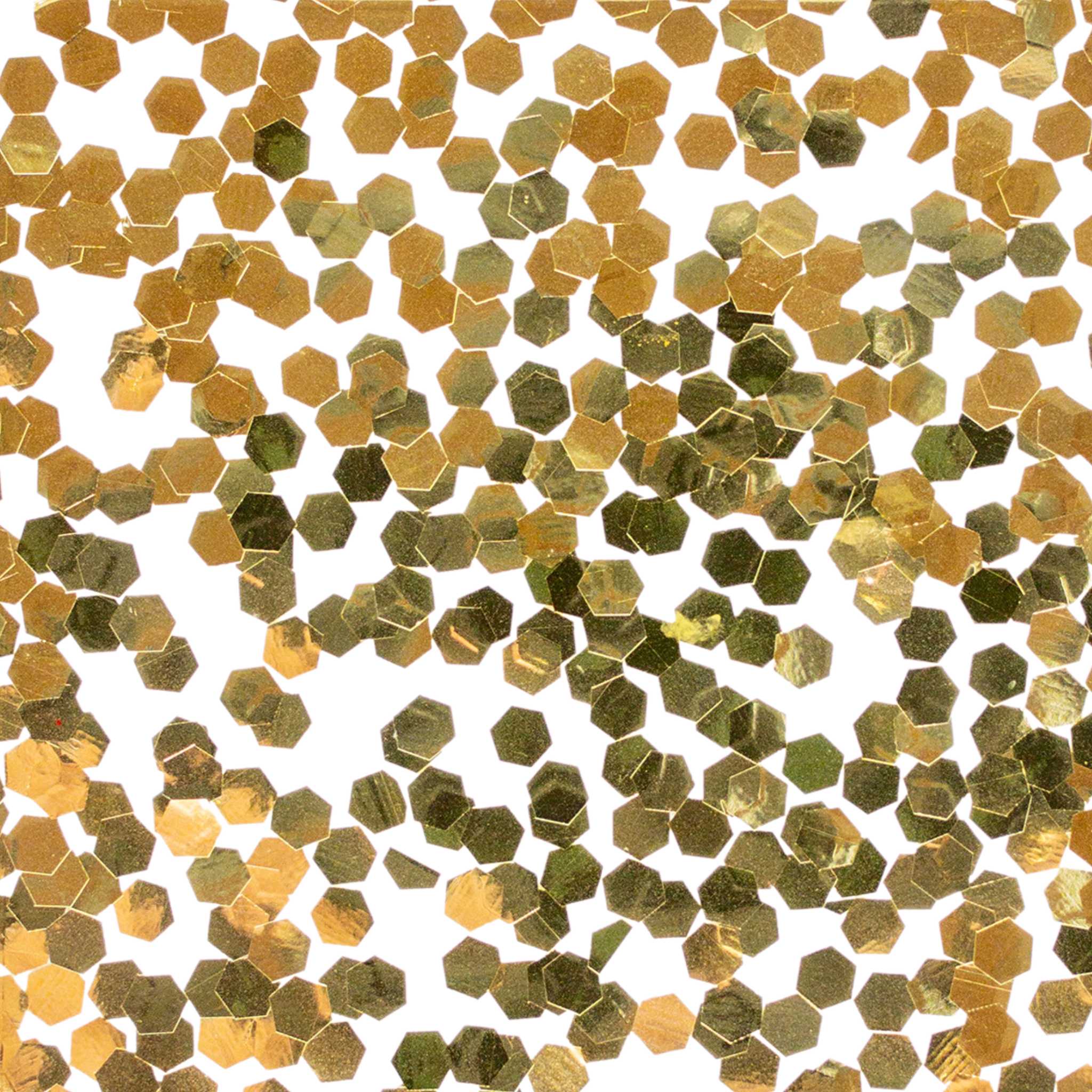 Gold chunky Hexagon Glitter Cast acrylic sheet 1/8"