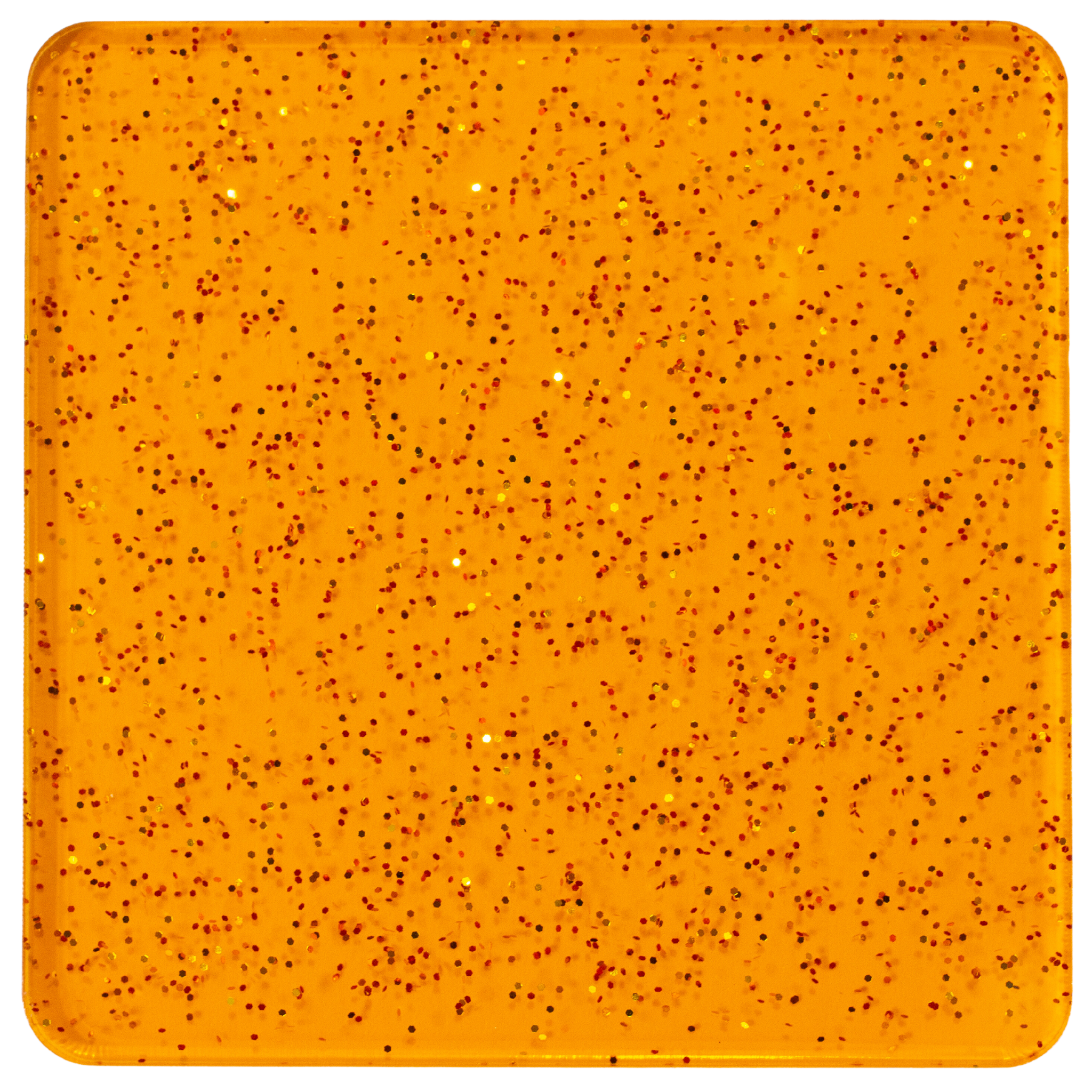 Orange Jelly Glitter Cast acrylic sheet 1/8"