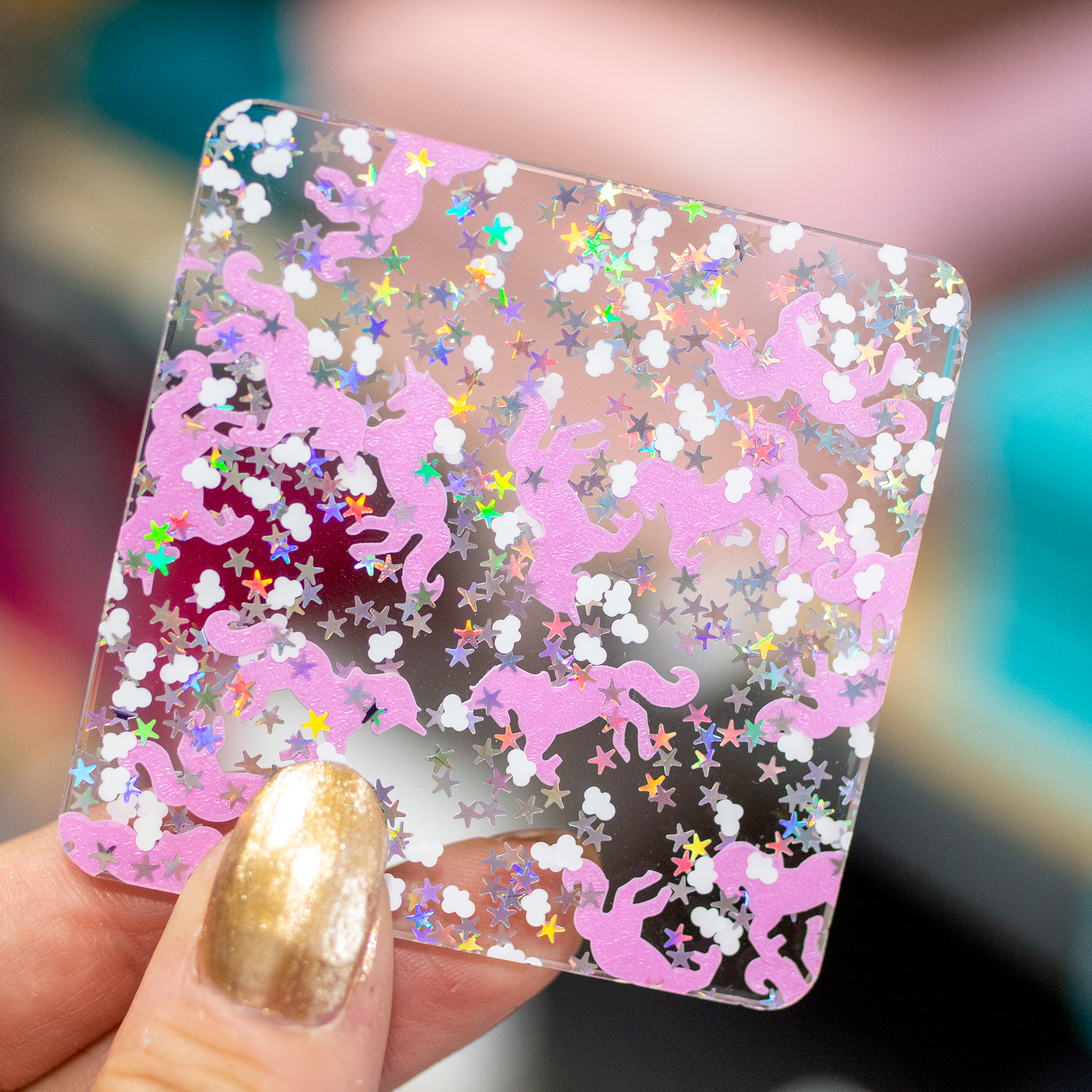 Unicorn Dreams Glitter 1/8" Cast acrylic sheet - PS Exclusive