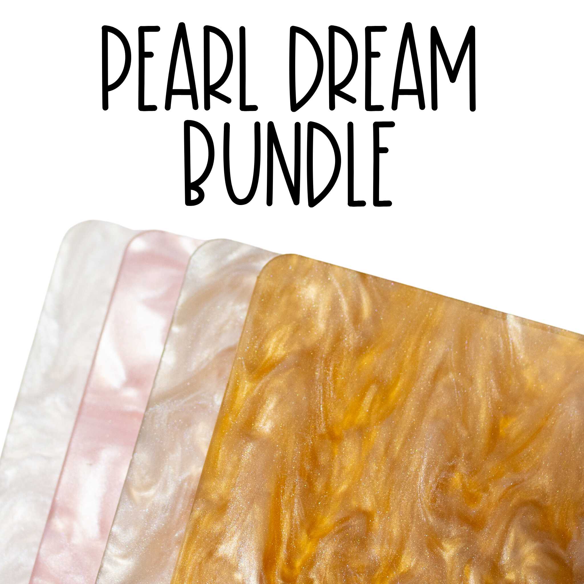 Dreamy Pearls BUNDLE 4 sheets 1/8" cast acrylic sheet