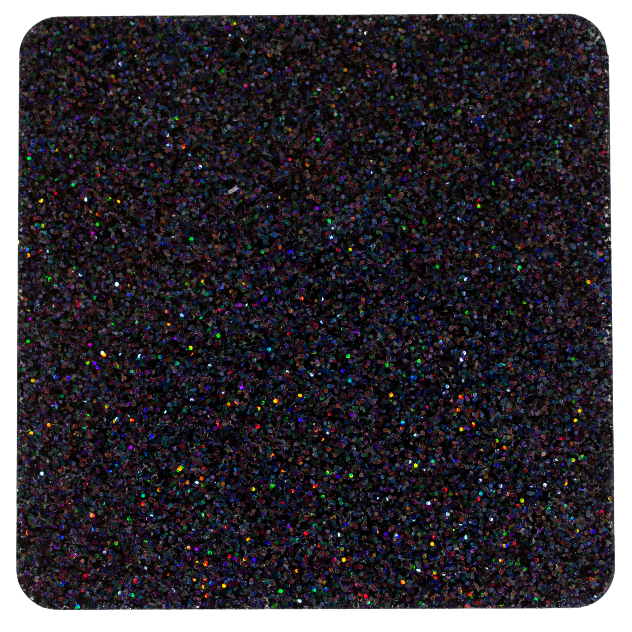 Black Holo Galaxy holographic Glitter Cast acrylic sheet 1/8"