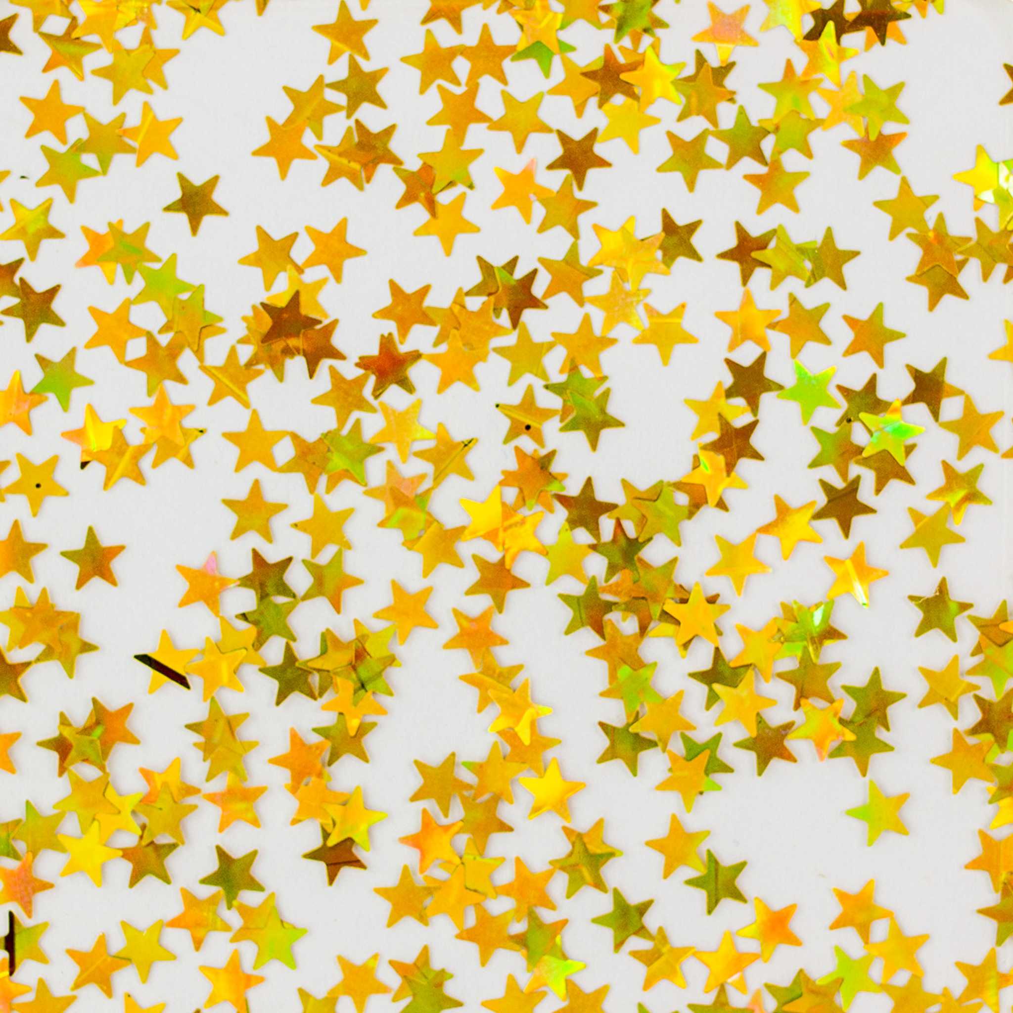 1/8" Gold Iridescent Holographic Stars Cast acrylic sheet