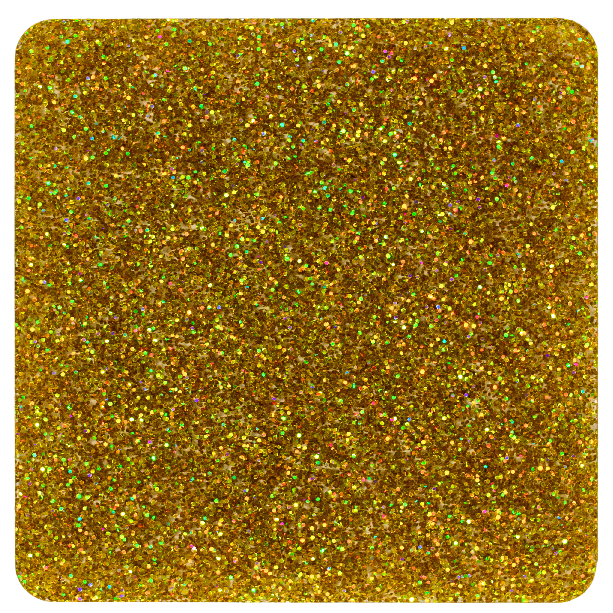 Gold Sparkly holographic Glitter Cast acrylic sheet 1/8"