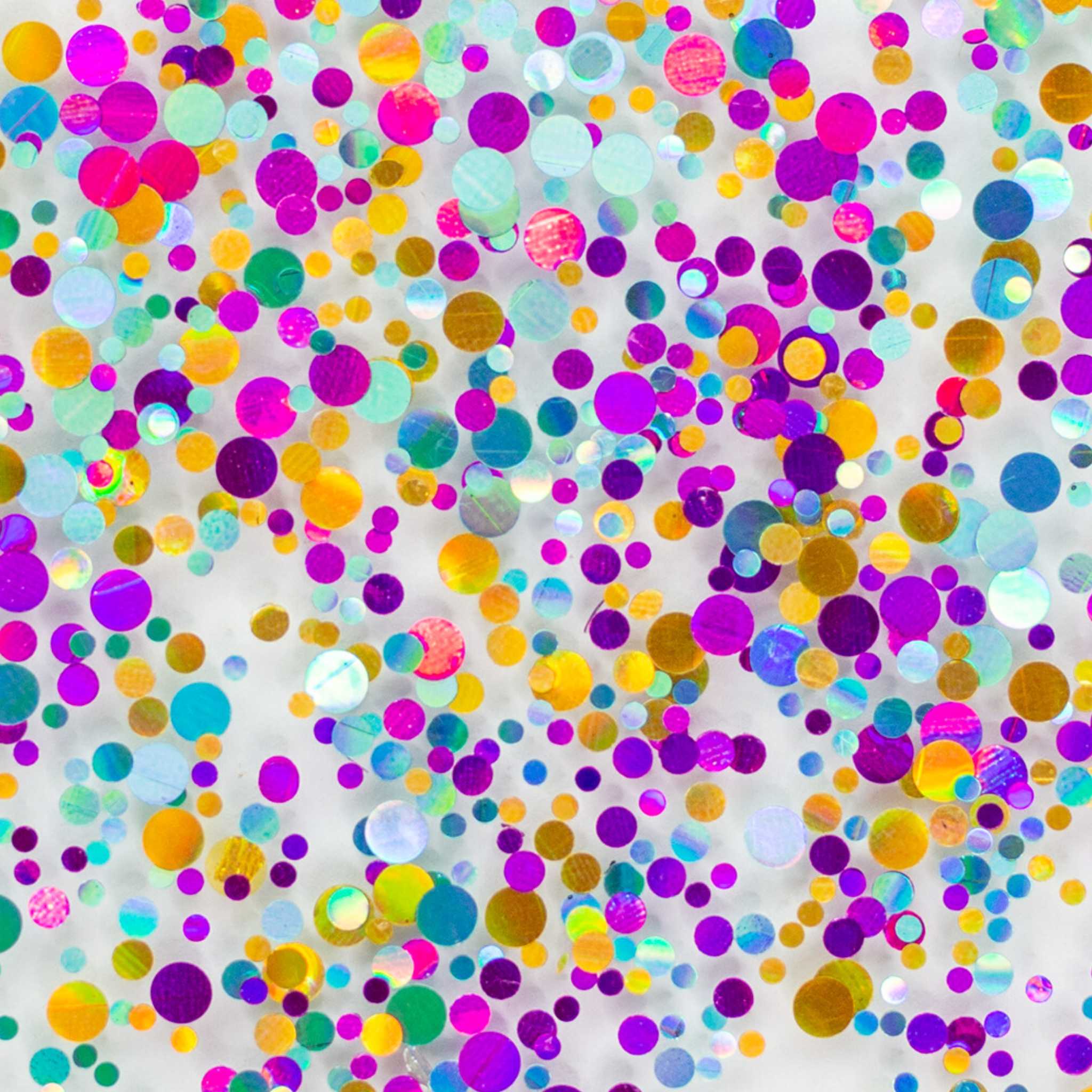 Rainbow Dots Glitter Cast Acrylic Sheet 1/8"