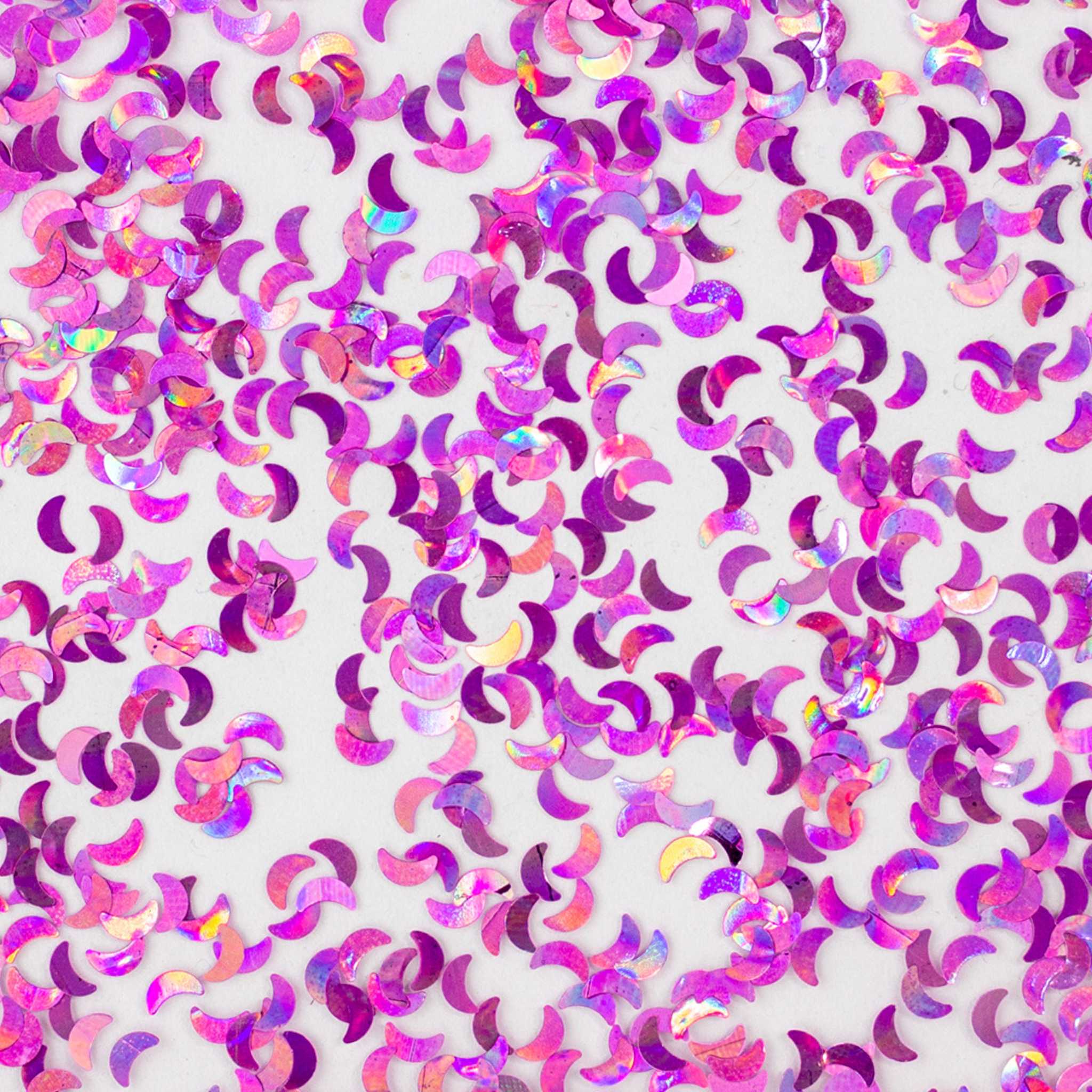 Purple holographic Glitter Moons Cast acrylic sheet 1/8"