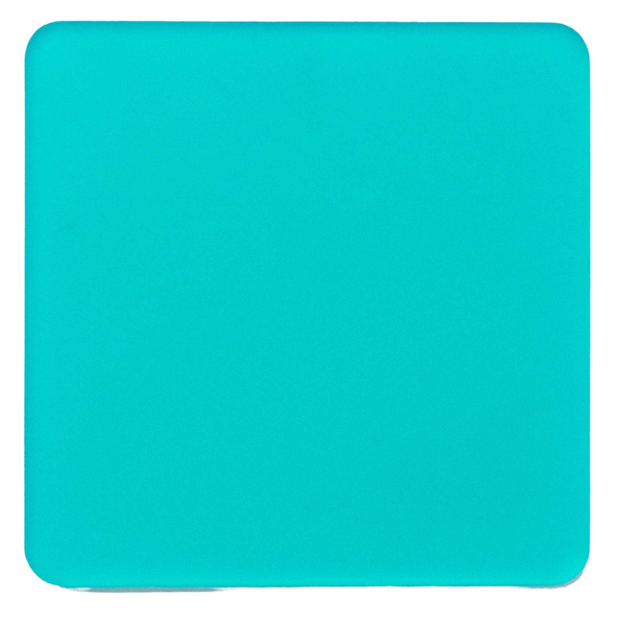 Turquoise Frosted Transparent Cast Acrylic Sheet 1/8"